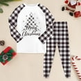thumbnail image 2 of Quealent Kids 2-Piece Outfit Sets Christmas Boys Girls Youth Christmas tree Winter 6 7 Long Sleeve Top & Pants Set Gray for Size 5-6 Years, 2 of 7