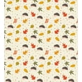 thumbnail image 3 of Autumn Duvet Cover Set, Illustration of Leafs from Fall Season Polka Dots and Hedgehogs Art, Decorative 2 Piece Bedding Set with 1 Pillow Shams, Twin Size, Eggshell and Multicolor, by Ambesonne, 3 of 3