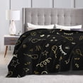 thumbnail image 5 of Balloons & Stars Doodles Blanket, Fluffy Soft Cozy Blanket Flannel Plush Microfiber Couch Throw, Bedding, 60"x50", 5 of 7