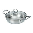thumbnail image 1 of QUTETN Ramen Soup Pot Griddle Pan Stainless Steel Pan Pans with Lids Stir Fry Pan Double Handle Pot Household Cookware, 1 of 6