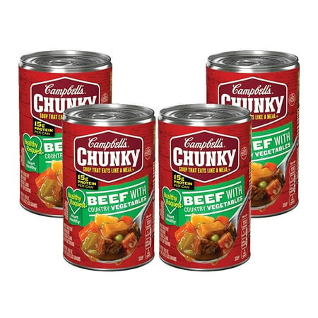 (3 Pack) Campbell's Chunky Healthy Request Beef with Country Vegetables Soup, 18.8 (Best Canned Oyster Stew)