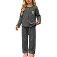 thumbnail image 2 of Lovzfmll Girl's Sweatshirt Set, Long Sleeve Top with Flower Detail & Pants, Casual Wear for Toddler, 1-2 Years, 2 of 6