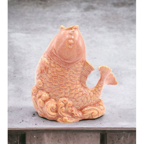 Ceramic Fish Tealight Candle Holder Teal 5in  Mom Bathroom