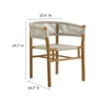 thumbnail image 3 of Vienna 5-Piece Dining Set with Curved-Back Armchairs in Natural Natural, 3 of 10