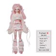 thumbnail image 3 of Celia M Bjd Doll 1/4 Fullset Bjd Costume Romantic Pink Style for Sweet Honey Girl, 3 of 9