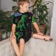 thumbnail image 4 of Balery Space Dino Cartoon Black Conjunto de Pijama Infantil de Manga Corta con Estampado – Ropa de Dormir de Algodón Suave-4X-Large, 4 of 6