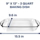 thumbnail image 2 of Moldes para hornear Molde de vidrio oblongo para pasteles Molde apto para horno Para lasaña Brownies Asar Bandeja para hornear antiadherente Apto para lavavajillas, 2 of 5
