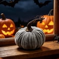 thumbnail image 4 of Orangide Pumpkin Decoration Velvet Fabric Simulated Pumpkin Ornament for Fall Thanksgiving Table Centerpiece Shelf Display, 4 of 7