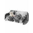 thumbnail image 2 of Grey Black Leaves Couch Cover, Summer Botanical Watercolor Leaf Sofa Cover Blanket for Loveseat Couches, Sectional Sofa Slipcover Furniture Protector for Living Room Bedroom 71''x118'', 2 of 9