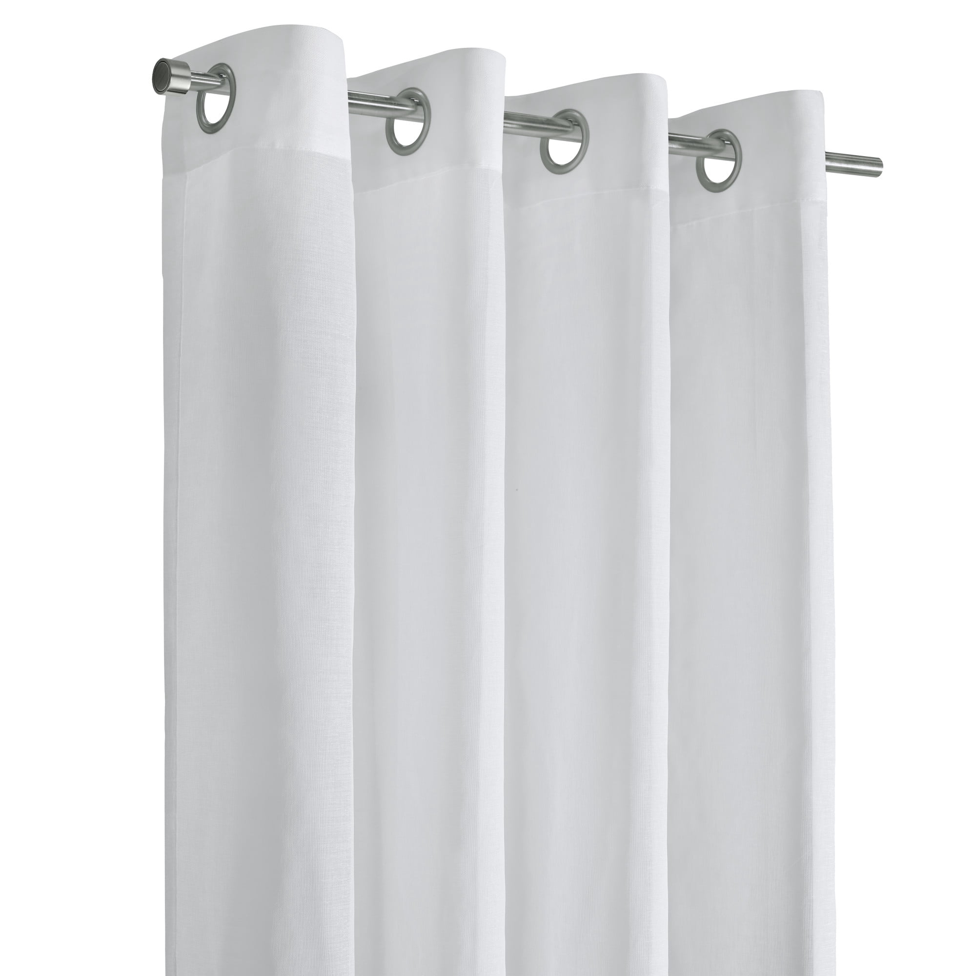 Loft Living Daisy Sheer Grommet Indoor Curtain 52 x 63 in White