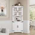 thumbnail image 2 of 6-Tier Corner Storage Cabinet with Doors – Space-Saving Floor Shelf for Bathroom, Kitchen, Living Room, Multi-Purpose Organizer for Small Spaces, 2 of 6