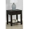 thumbnail image 2 of Elegant Flora Collection: Dark Wood End Table with Drawer, 2 of 3