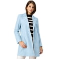 thumbnail image 3 of INSPIRE CHIC Women's Classic Notched Lapel Long Sleeve Longline Overcoat, 3 of 7