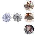 thumbnail image 3 of 2 unids Lace Spider Web Mantel de Halloween Decoraciones de mesa para Halloween (Negro), 3 of 7