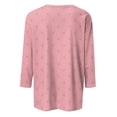 thumbnail image 5 of SwiftWear Valentine's Shirts for Women Three Quarter Length Sleeve Tops Heart Rose Printed Blouse Holiday Casual Tunics Pink, 5 of 5