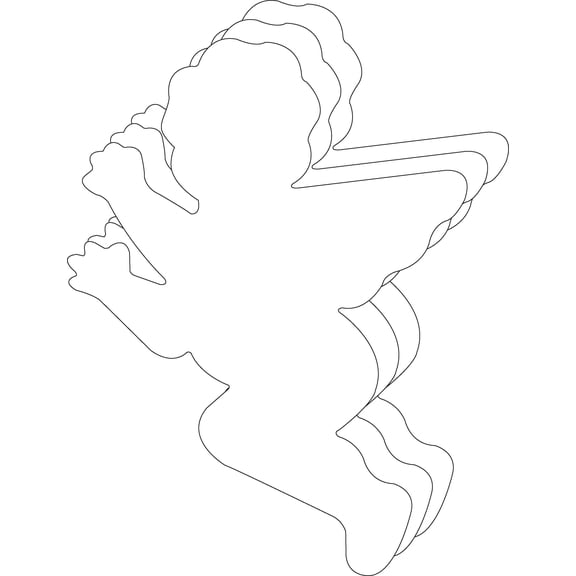 SHAPES ETC. Cupid Single Color Super Cut-Outs- 8” x 10”