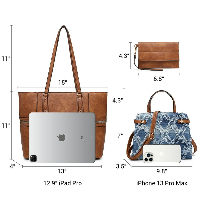 VANSARTO Women's Large Handbags Work Tote Vegan Leather