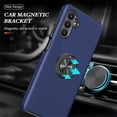 thumbnail image 7 of For Samsung Galaxy A27 5G Case With Invisible Magnetic 360 ° Rotating O-Ring Stand Shockproof Phone Case,Blue,For Galaxy A27 5G, 7 of 7