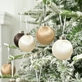 thumbnail image 4 of Christmas Ornaments, Flocked Satin Christmas Balls, 12 Pcs Xmas Tree Decorations with Hanging Ropes, 2.4 Inch Durable Plastic Holiday Decorative Balls for Indoor Outdoor Use, 4 of 8