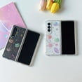 thumbnail image 3 of Galaxy Z Fold 4 Clear Case, Soft Clear Flexible Rubber Planet Space Stars Sparkle Case Girls Women Glitter Shockproof Protective Case for Samsung Galaxy Z Fold 4 -Universe, 3 of 9