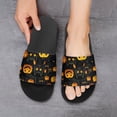 thumbnail image 6 of GZHJMY Stylish Slides for Women Men, Halloween Evil Pumpkin Soft Flexible Slip-on Sandals Slippers, 6 of 7