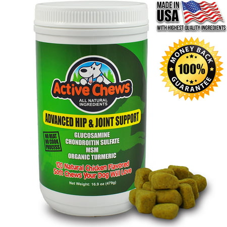 Active Chews Advanced Hip & Joint Support with Glucosamine for Dogs, 120
