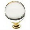 thumbnail image 2 of Baldwin 4302030 1.38 in. Crystal Round Cabinet Knob, Polished Brass, 2 of 2