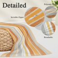 thumbnail image 6 of Orange Nordic Style Stripes King Size Pillow Cover, Pillowcase Protectors with Zipper, Breathable Decorative Throw Pillow Case Cover, Orange Grey Texture Pillow Shams for Couch Sofa 20x36Inch, 6 of 8