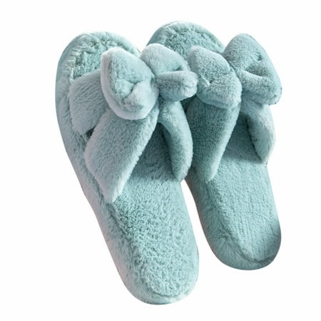 

Women s Bowknot Indoor Warm Home Shoes Soft Bottom Slippers Cotton Slippers Note Please Buy One Or Two Sizes Larger