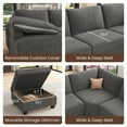 Nolany Modern Corner Modular Sectional Sofa with Movable Storage