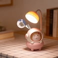 thumbnail image 3 of JOGZMZ Cute Astronaut Cat Desk Lamp USB Rechargeable LED Table Light Flexible Gooseneck with Pen Holder for Home Office Decor, 3 of 6