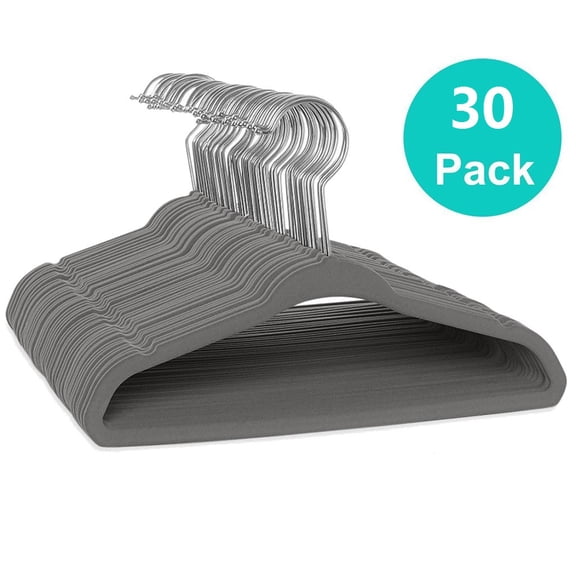 10/20/30 Pack Non-Slip Velvet Kids Hangers, Clothing Organizer for Jackets, Pants, Dresses, Durable Velvet Hangers, Children’s Clothes Hangers for Closet Storage