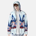 thumbnail image 2 of Balery Cute Gnomes in USA Sudadera ligera de manga larga con capucha y protección solar UPF 50+ para hombre y mujer, ideal para pesca y running-Medium, 2 of 7