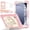Pink+Cream Stone, variant on Case for Samsung Galaxy Tab 8.7 inch A9 & A11, Heavy Duty Shockproof Cover with 360 Stand & Strap, Black Blue