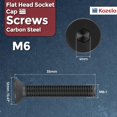 60Pcs[M6-1x35] Flat Head Socket Cap Screw Countersunk Bolt - Walmart.com