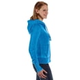 thumbnail image 3 of J America Zen Full-Zip Fleece Hood (JA8913) Oceanberry, XS, 3 of 3