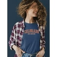 thumbnail image 2 of Rocky Mountains Colorado State T-shirt Color Women's -SelectDesign, 2 of 4