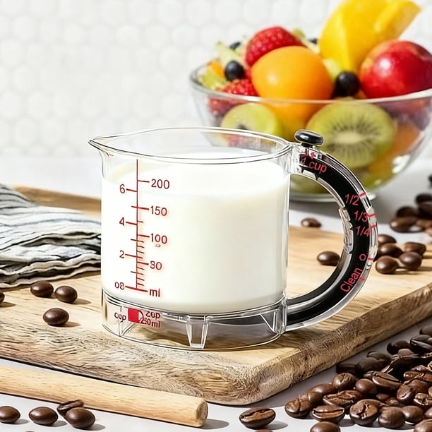 Taza Medidora Ajustable 4 En 1, Apta Para Lavavajillas, Taza Medidora Multifuncional De Doble Escala Para Cocina, Hornear Y Cocinar
