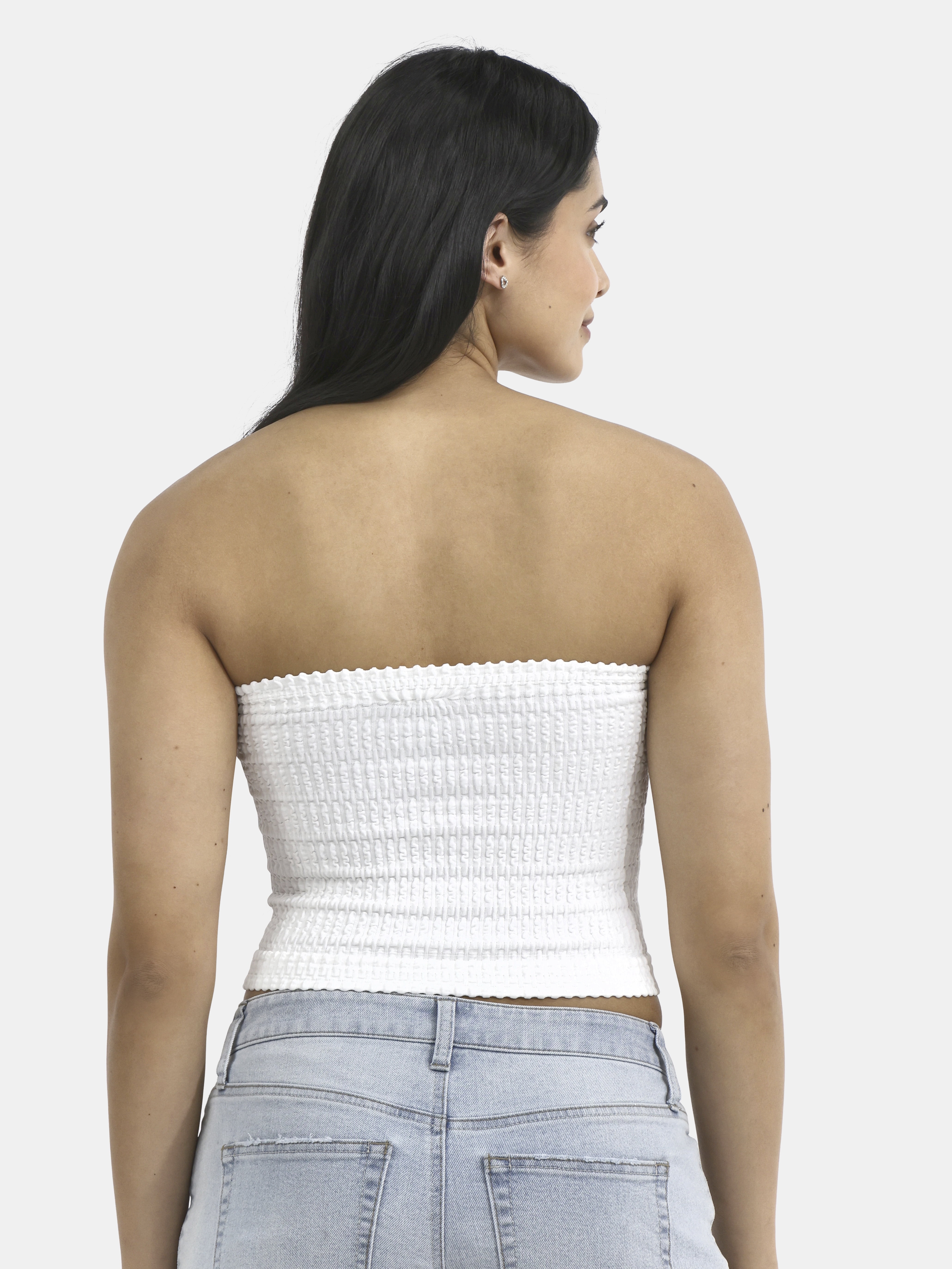 No Boundaries Seamless Textured Tube Top, Women's