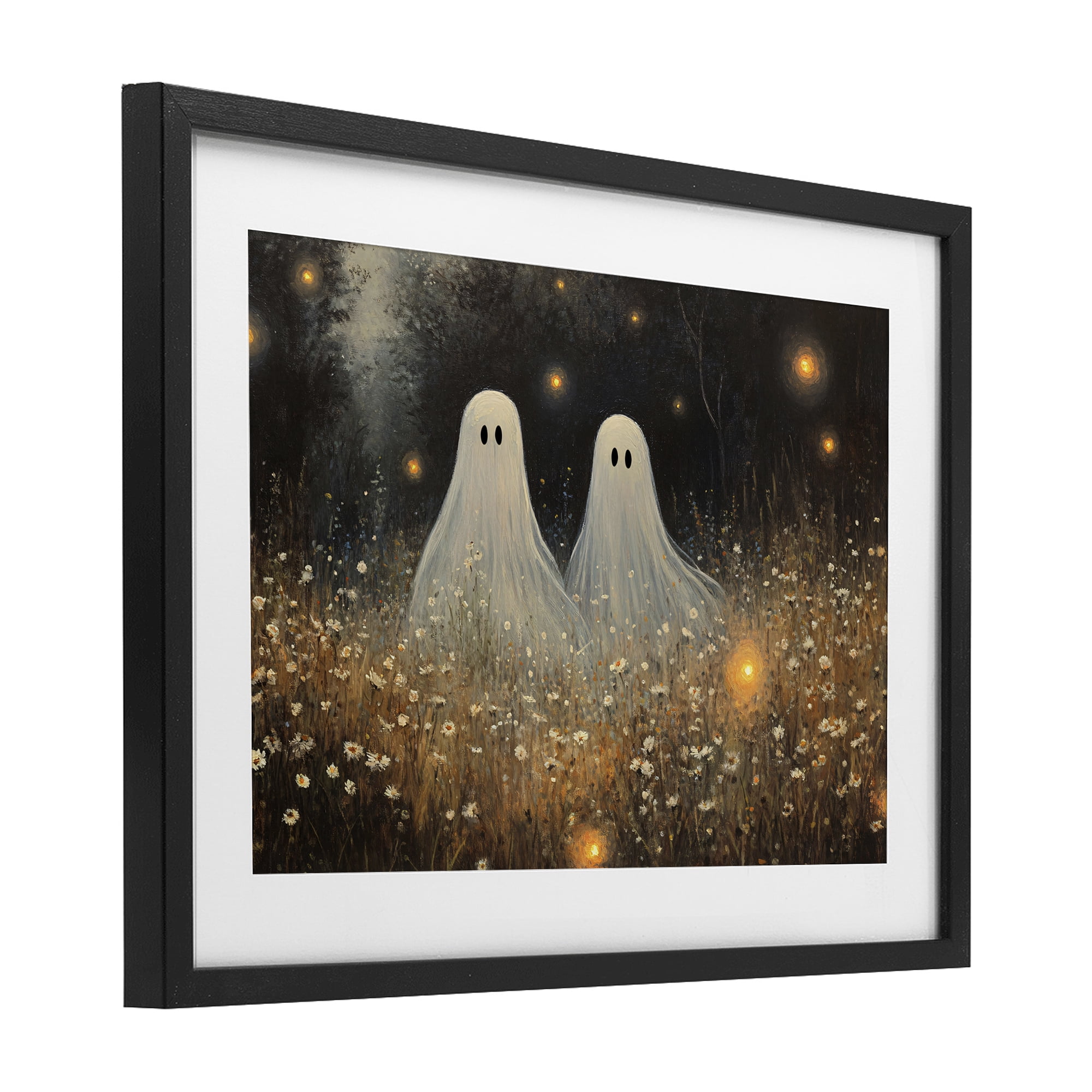 Stupell Industries Ethereal Ghost Twins Black Framed Print Under Glass, design by Jacky Ngan