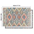 thumbnail image 6 of Artistic Bohemian Tribal Style Flax Placemats Set of 4, 12x18 Inch Vintage Rustic Nordic Style Table Mats, Washable Earthy Boho Chic Ethnic Patterns for Kitchen, 6 of 6