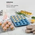 thumbnail image 5 of KitchenAid 24-Cup Aluminized Steel Nonstick Mini Cupcake Pan and Muffin Tin, Blue Velvet, 5 of 8