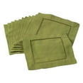 thumbnail image 5 of SARO 6100C.A6S 6 in. Lange Square Hemstitch Cocktail Napkin - Aqua  Set of 12, 5 of 7