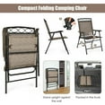 thumbnail image 5 of Topcobe Set of 4 Patio Folding Chairs, Outdoor Deck Furniture, 5 of 10