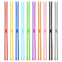 Uxcell 9 Inch H Band Silicone Rubber Bands, 10 Pcs Strong Elastic Silicone Bands Rubber Wrapping Bands for Books Cameras, Multicolored