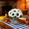 thumbnail image 5 of SLYNSHome Artificial Fall Flowers Bouquet Fake Fake Sunflower Autumn Flower for DIY Thanksgiving Party Table Centerpieces Vase Decor - White, 5 of 6