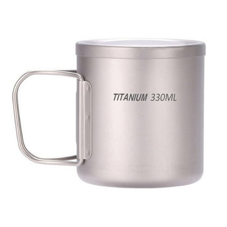

220ml/330ml/450ml/550ml Double Wall Titanium Water Cup Coffee Tea Mug for Home Office Outdoor Camping Hiking Backpacking Picnic