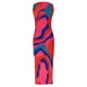 thumbnail image 4 of ICHUANYI Clearance Women's Summer Sleeveless High Waist Printed Ribbed Drawstring Ruched Sexy High Slit Dresses(Hot Pink, XL) ICHUANYI WER2023080803572, 4 of 4