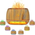 thumbnail image 1 of 2024 3 In 1 Himalayan Salt Rock Aroma Diffuser, Ultrasonic Essential Oil Diffuser, Simulation Flame Humidifier, Coloured Light Mist Diffuser, Wood Gra, 1 of 5