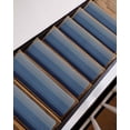 thumbnail image 3 of Blue Grey Ombre Geometric Stair Treads for Wooden Steps Indoor Runner Rug Carpet, Modern Abstract Art 15 Pieces Peel and Stick Staircase Step Treads Covers Washable Throw Door Mats, 30"x8", 3 of 5